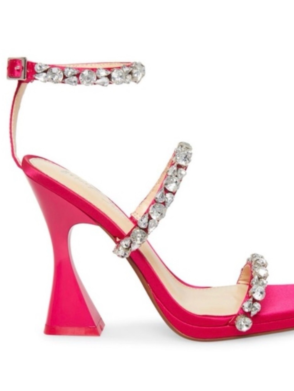 Betsey Johnson Perry Dress Sandal pink with rhinestones size 10